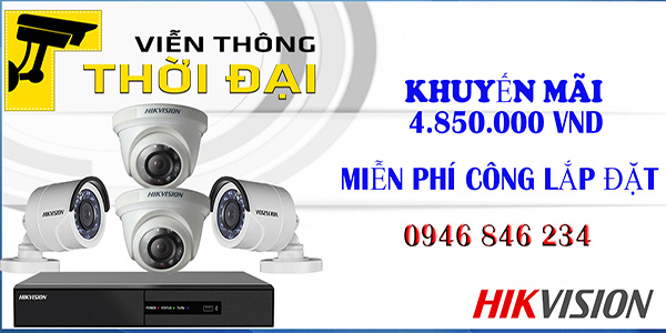 Lắp đặt trọn bộ 4 camera hikvision giá rẻ